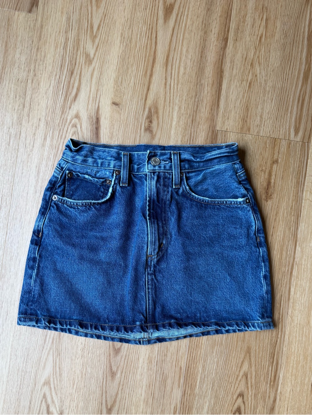 Agolde denim mini skirt